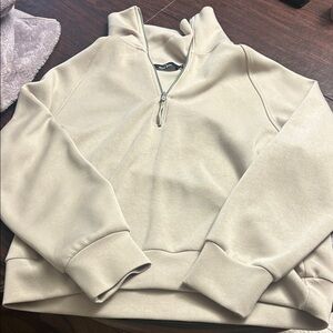 Women's Cream V-Neck Sweater